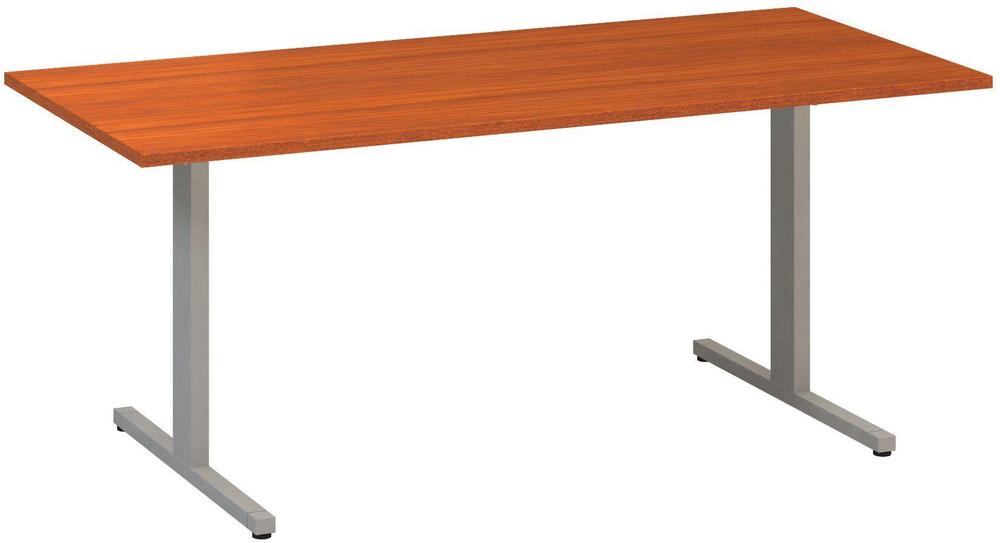 Jednací stůl ALFA 455 konferenční, 1800 mm, třešeň / šedá