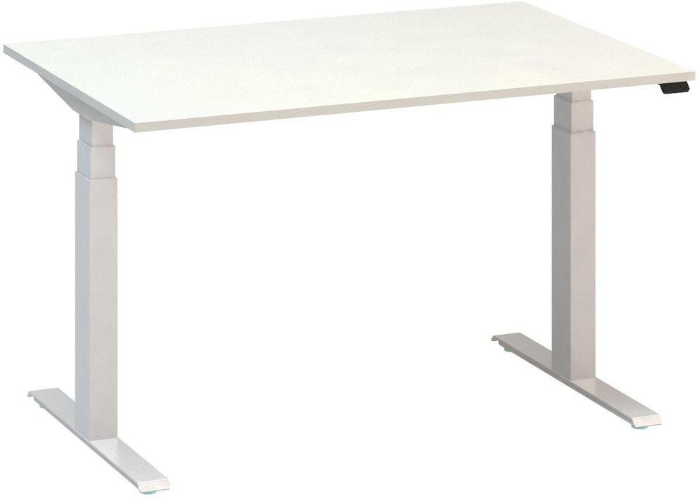 Kancelářský psací stůl ALFA UP výškově stavitelný, 1200 mm, bílá / bílá