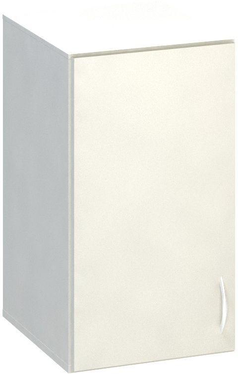 Policová skříň ALFA 500 horní, úzká, 2M levé dveře, bílá
