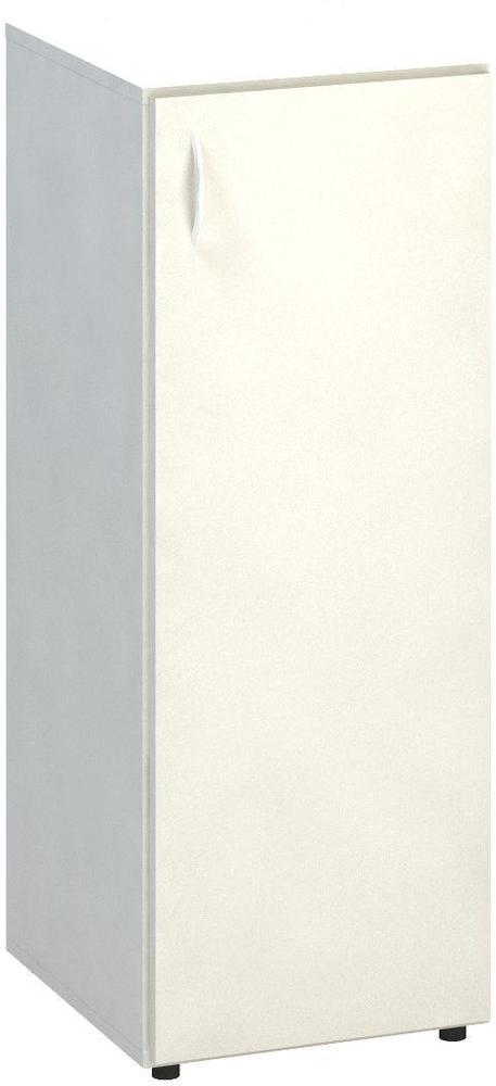 Policová skříň ALFA 500 úzká, 3M pravé dveře, bílá