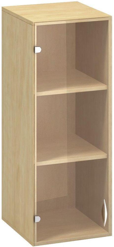 Policová skříň ALFA 500 horní, úzká, 3M levé dveře sklo, divoká hruška