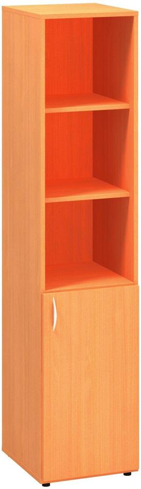 Policová skříň ALFA 500 úzká, 5M (2M pravé dveře / 3M nika), buk bavaria