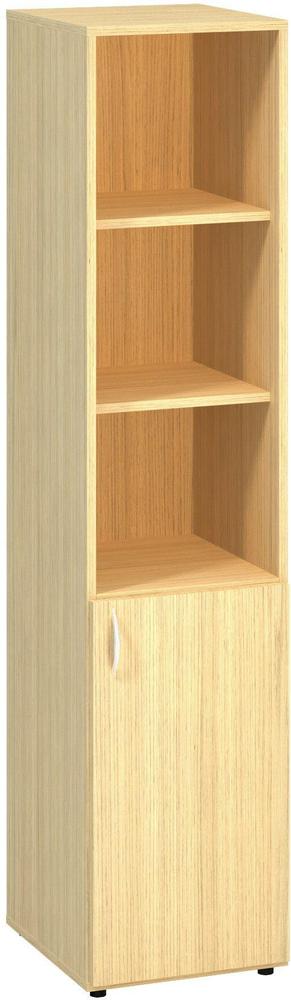 Policová skříň ALFA 500 úzká, 5M (2M pravé dveře / 3M nika), dub vicenza