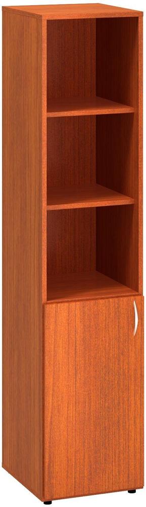 Policová skříň ALFA 500 úzká, 5M (2M levé dveře / 3M nika), třešeň