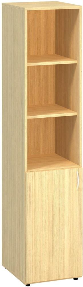 Policová skříň ALFA 500 úzká, 5M (2M levé dveře / 3M nika), dub vicenza