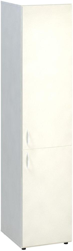 Policová skříň ALFA 500 úzká, 5M (2M / 3M pravé dveře), bílá