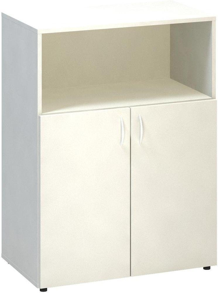 Policová skříň ALFA 500 3M (2M dveře / 1M nika), bílá