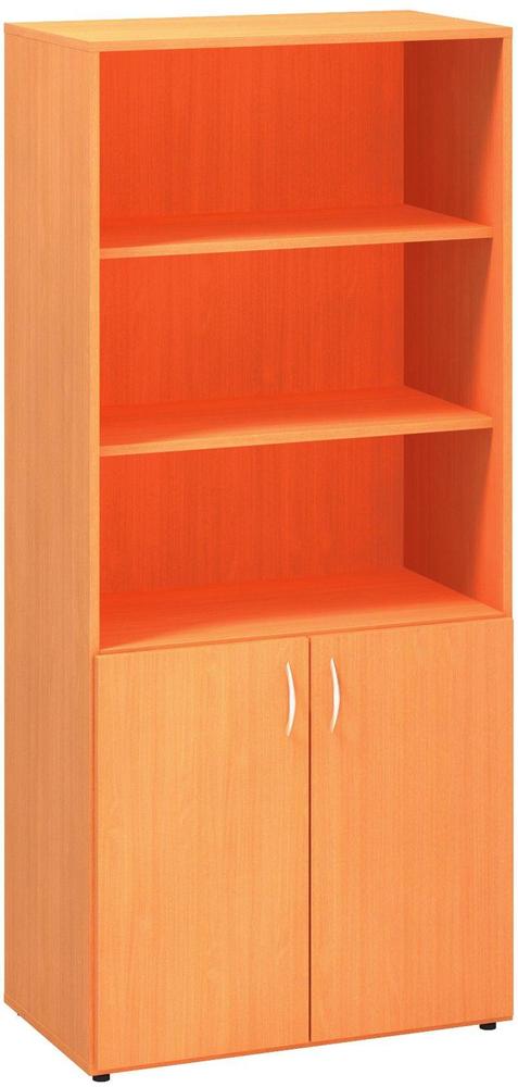 Policová skříň ALFA 500 5M (2M dveře / 3M nika), buk bavaria