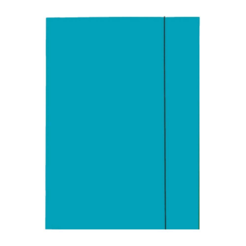 Esselte mapa se 3 klopami a svislou gumičkou světle modré