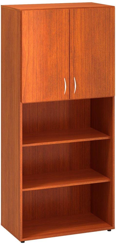 Policová skříň ALFA 500 5M (3M nika / 2M dveře), třešeň