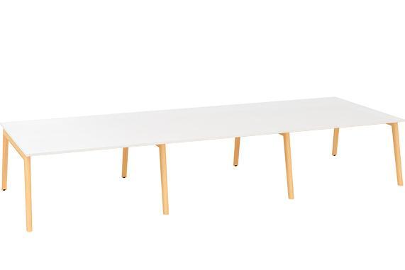 Kancelářský psací stůl ALFA ROOT Bench, 4200 x 1600 mm, bílá