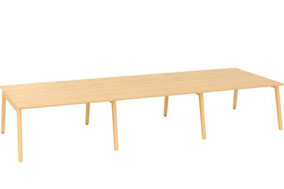 Kancelářský psací stůl ALFA ROOT Bench, 4200 x 1600 mm, dub vicenza