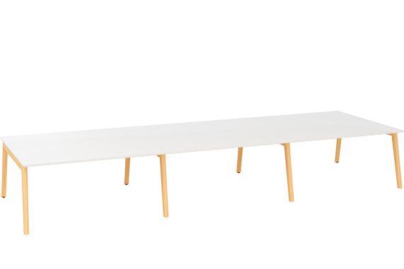 Kancelářský psací stůl ALFA ROOT Bench, 4800 x 1600 mm, bílá