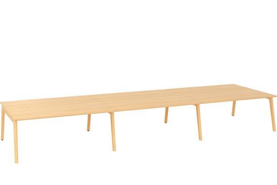Kancelářský psací stůl ALFA ROOT Bench, 5400 x 1600 mm, dub vicenza