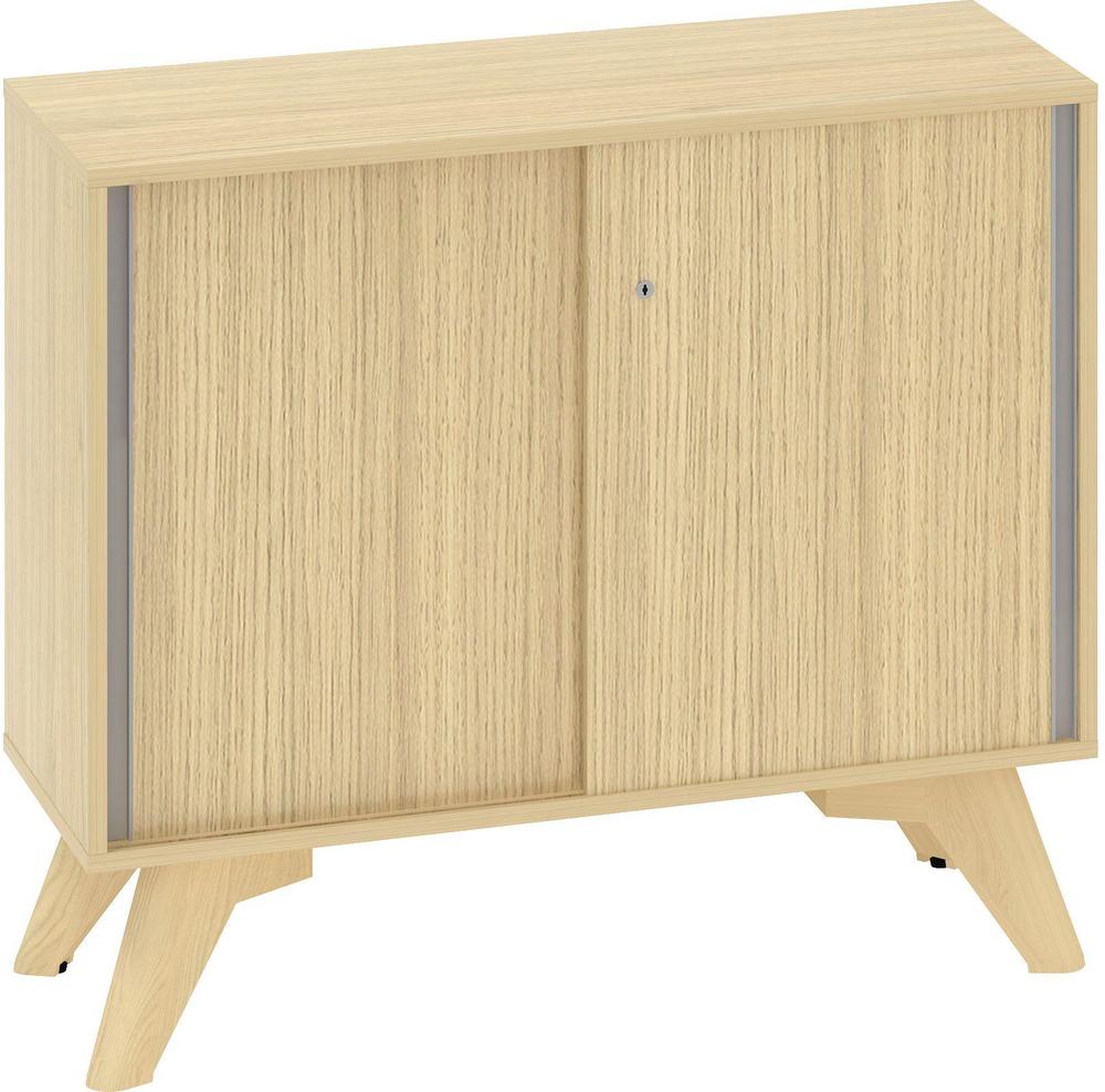 Policová skříň ALFA ROOT 2M posuvné dveře, šíře 1000 mm, dub vicenza