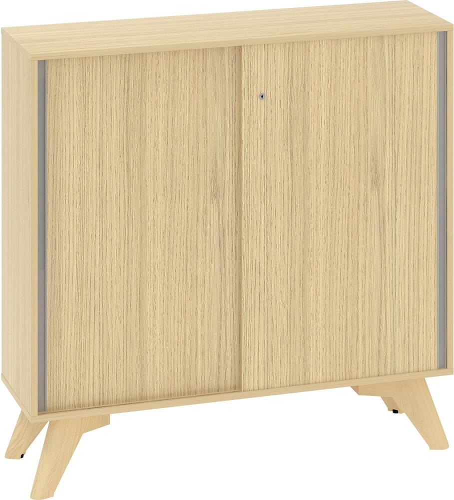 Policová skříň ALFA ROOT 3M posuvné dveře, šíře 1200 mm, dub vicenza