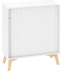 Policová skříň ALFA ROOT 2M roletová, šíře 800 mm, bílá