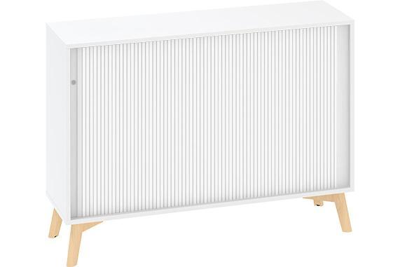 Policová skříň ALFA ROOT 2M roletová, šíře 1200 mm, bílá