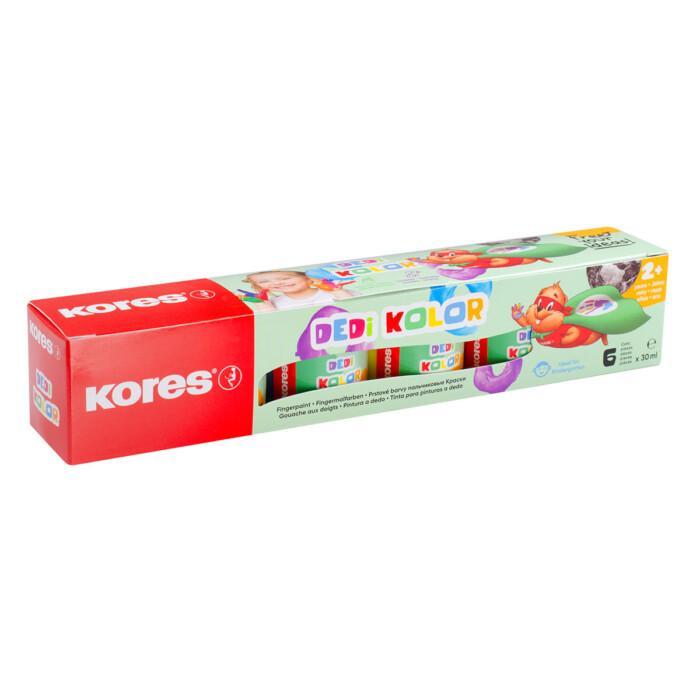 Kores barvy prstové Dedi Kolor 30 ml, 6 barev