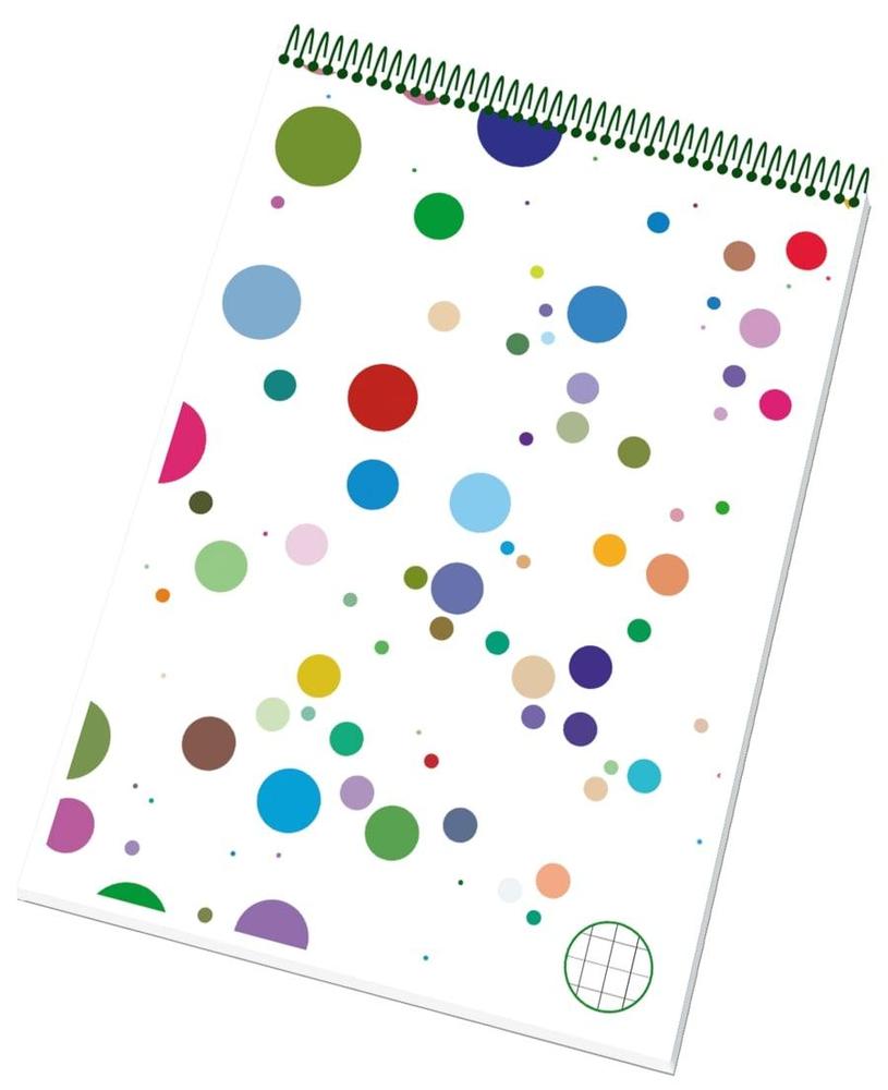 PAPÍRNY BRNO blok kroužkový s horní spirálou A4 čtverečkovaný, bezdřevý