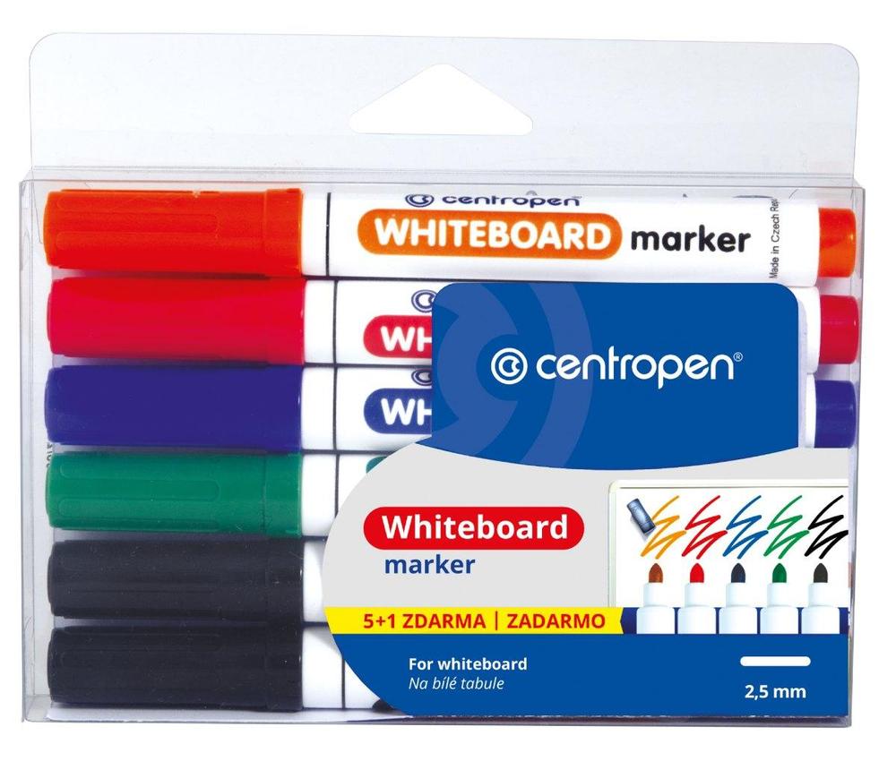 Centropen značkovač 8559 na bílé tabule sada 5+1 barev