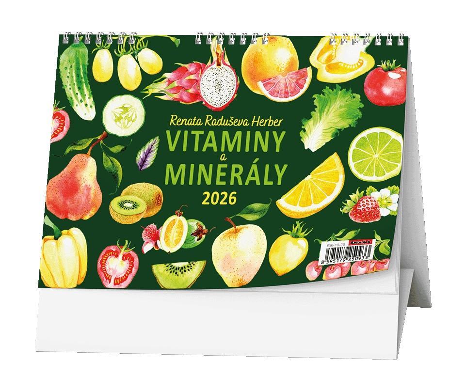 Baloušek Tisk kalendář stolní Vitamíny a minerály Renaty Raduše Herber s týdenním kalendářem.