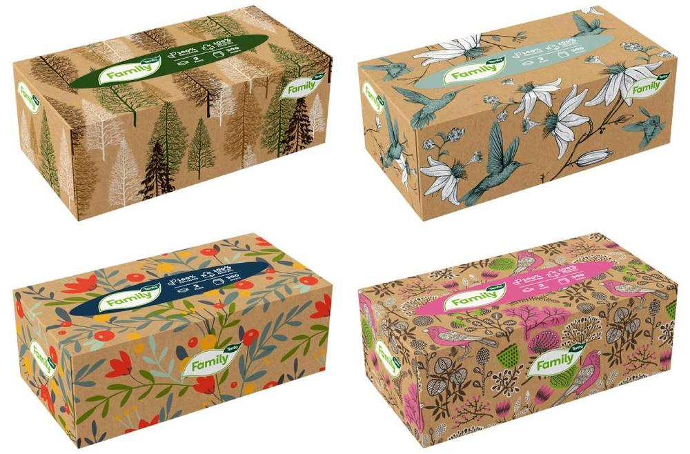 Kapesníčky papírové TENTO Family box 200 ks