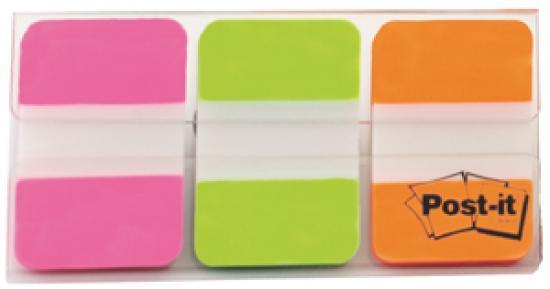 Post-it záložky samolepicí silné 25,4 x 38 mm/3 x 22 ks neon
