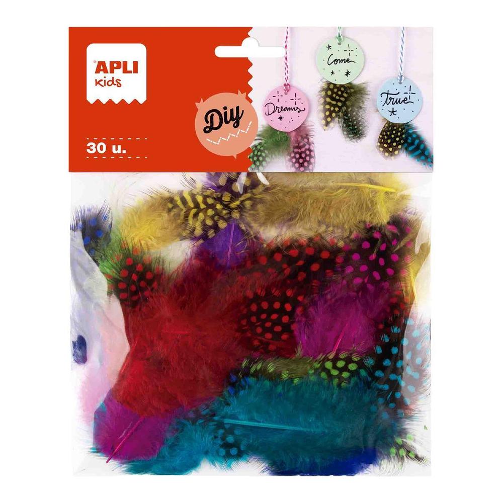 Apli peříčka dekorační mix barev/30 ks