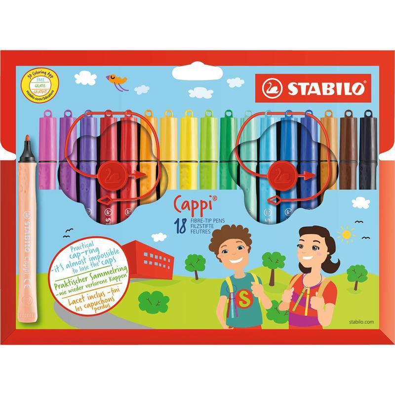 Popisovač Stabilo Cappi 18 ks
