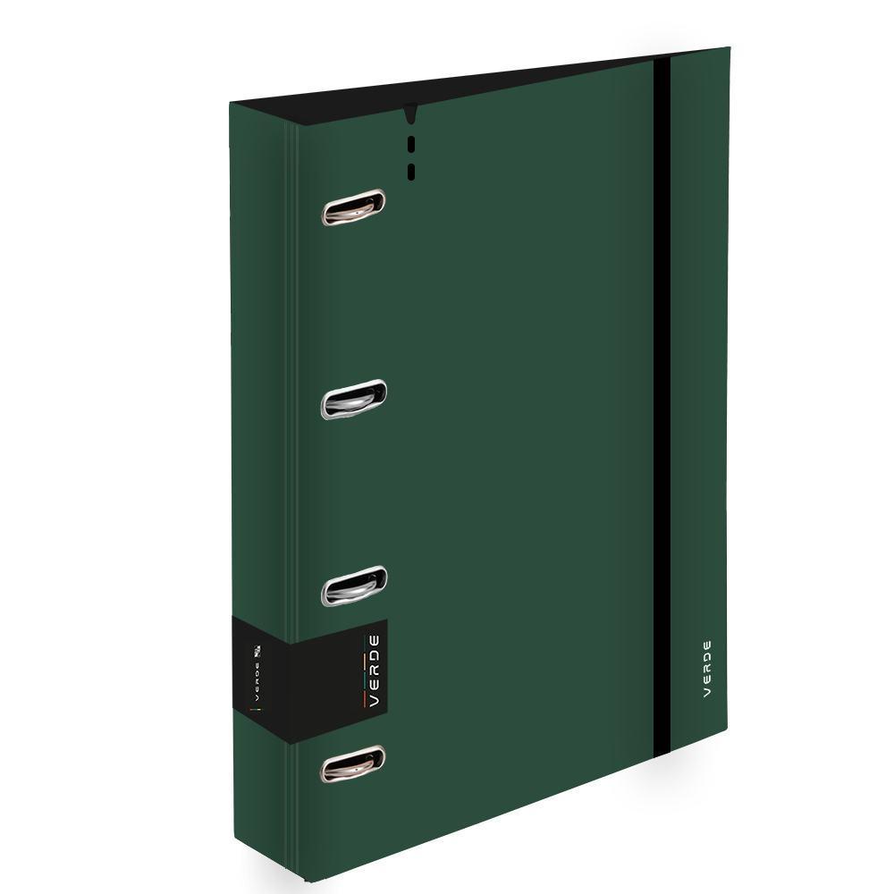 KARTON P+P pořadač 4kroužkový pěnový VERDE A4, D30, zelený