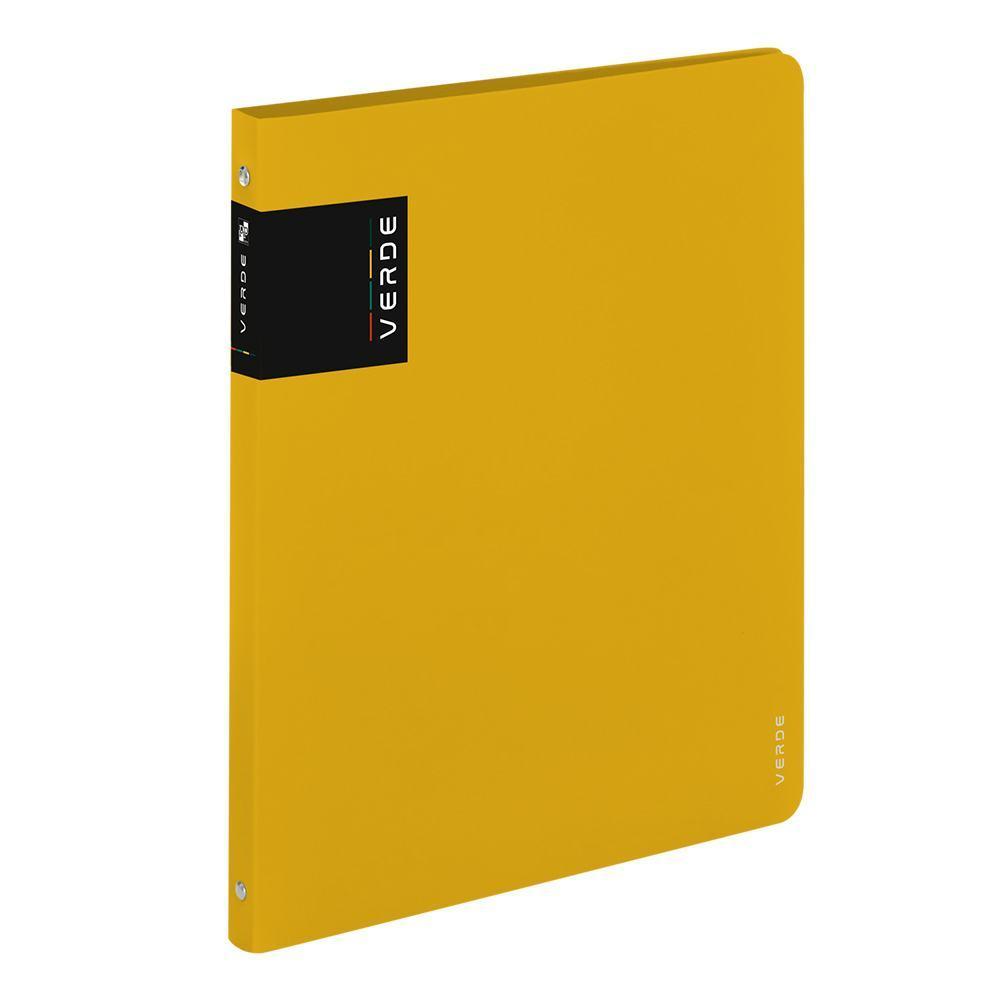 KARTON P+P pořadač 4-kroužkový PP VERDE A4, hořčicový