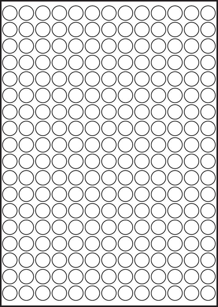 Etikety PRINT průměr 14 mm, bílé