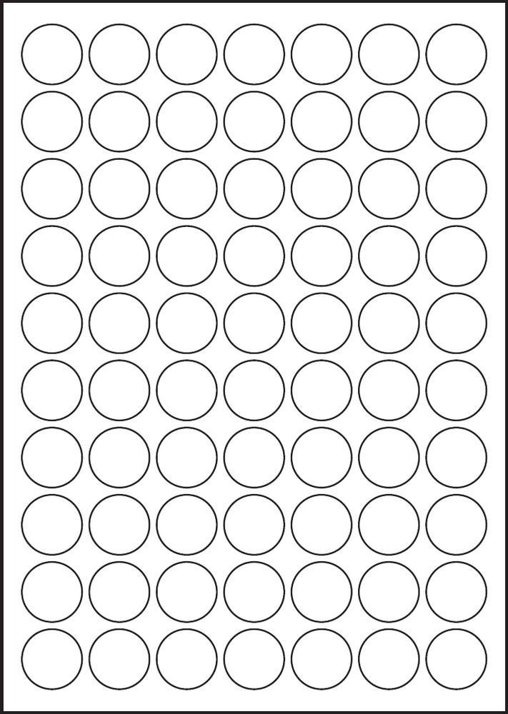 Etikety PRINT průměr 25 mm, bílé