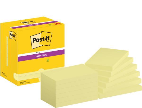 Post-it blok samolepicí 76 x 127mm silně lepicí/ 12 ks