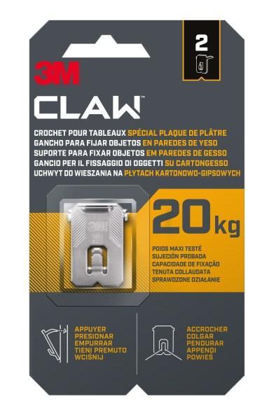 Háček 3M Claw™na sádrokarton 20 kg/2 ks