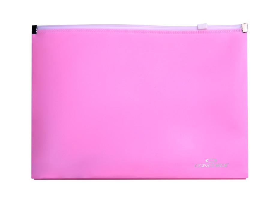 CONCORDE spisovka se zipem A5, pastel růžová