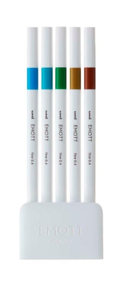 UNI popisovač Emott Liner sada č.4, ISLAND 5 ks, mix barev