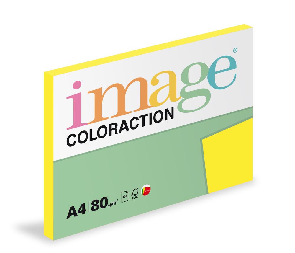 Coloraction papír kopírovací A4 80 g žlutá reflexní 100 listů