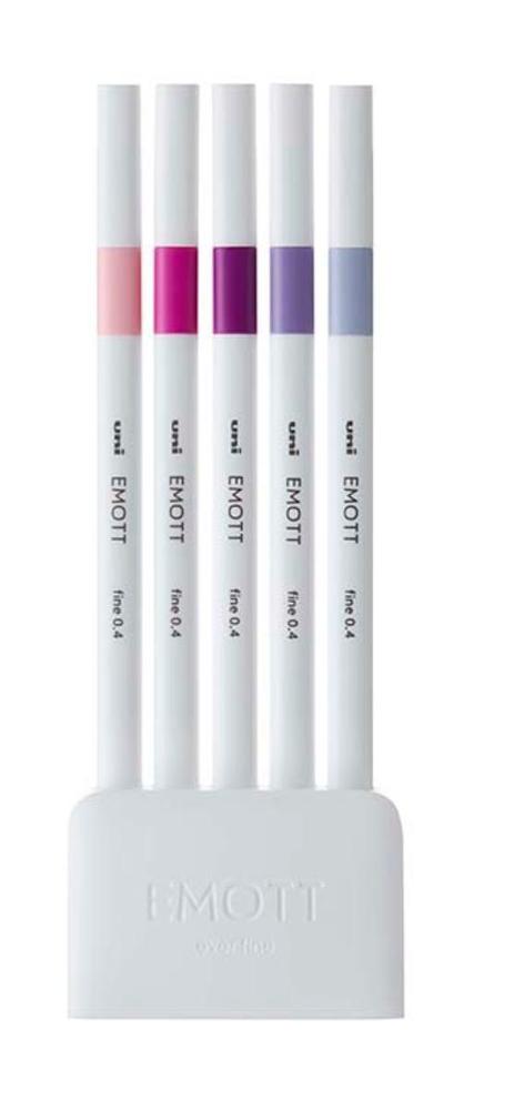 EMOTT popisovač UNI Liner sada č.7, FLORAL 5 ks, mix barev