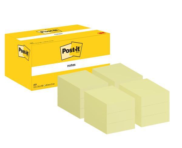 Post-it blok samolepicí CANARY 38 x 51mm žlutý 3ks