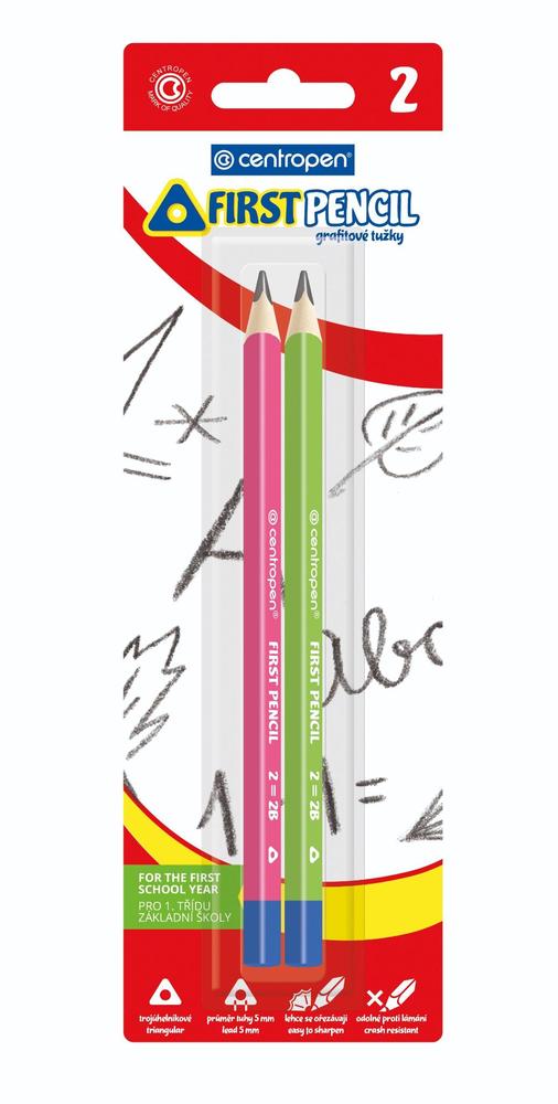 Centropen tužka grafitová Jumbo 9512 trojhranná, č 2, set 2 ks