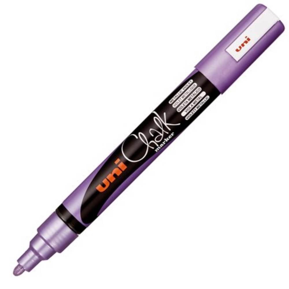 Popisovač křídový UNI PWE-5M 1,8-2,5 mm, metalicky fialový