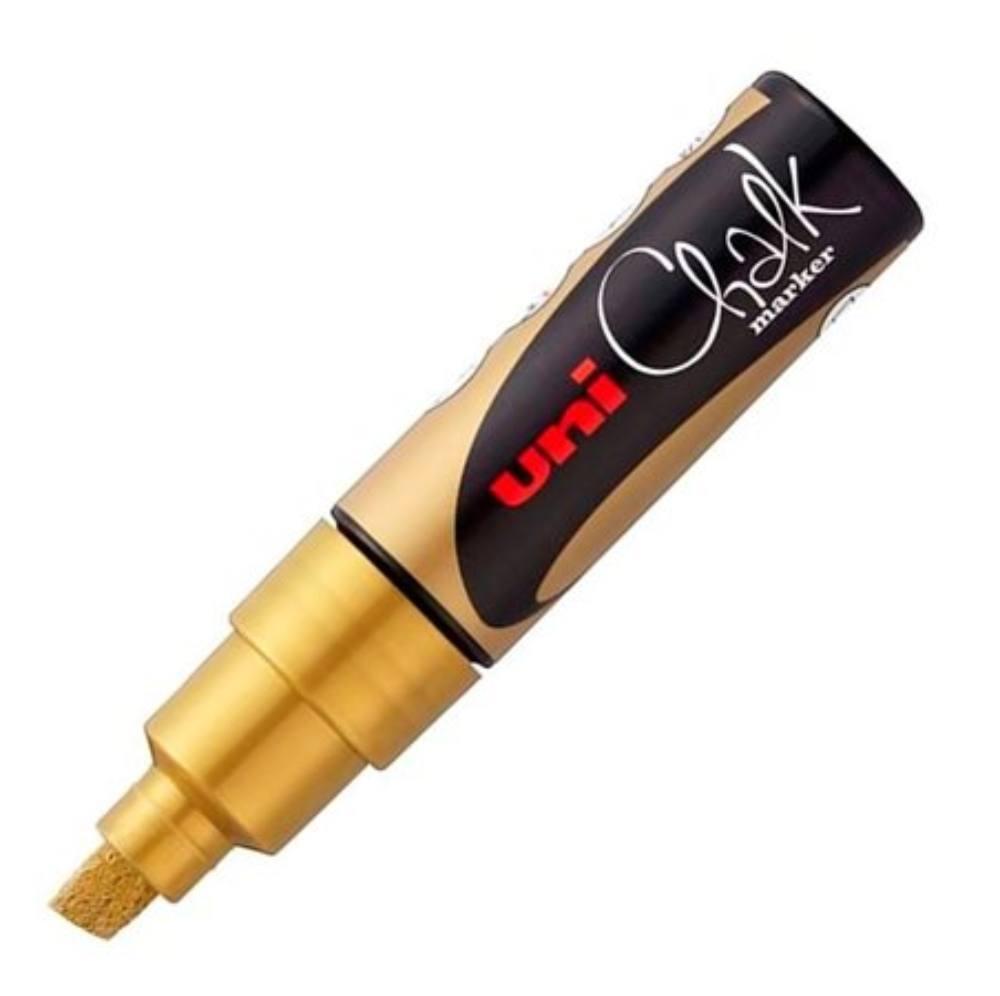 UNI popisovač křídový PWE-17K 15 mm, zlatý