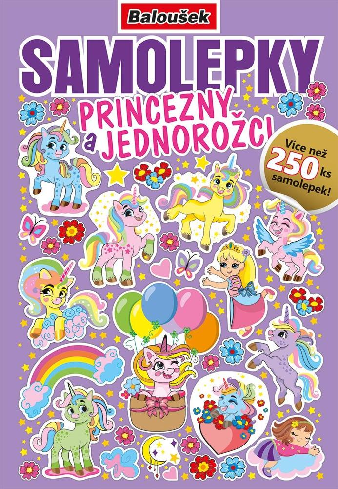 Baloušek Tisk sešit samolepkový A5 Princezny a jednorožci