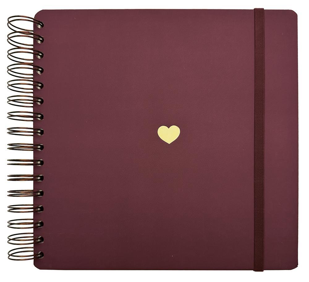 Baloušek Tisk album/Scrapbook - Luxi 210x210 - bordó - Plné Srdce