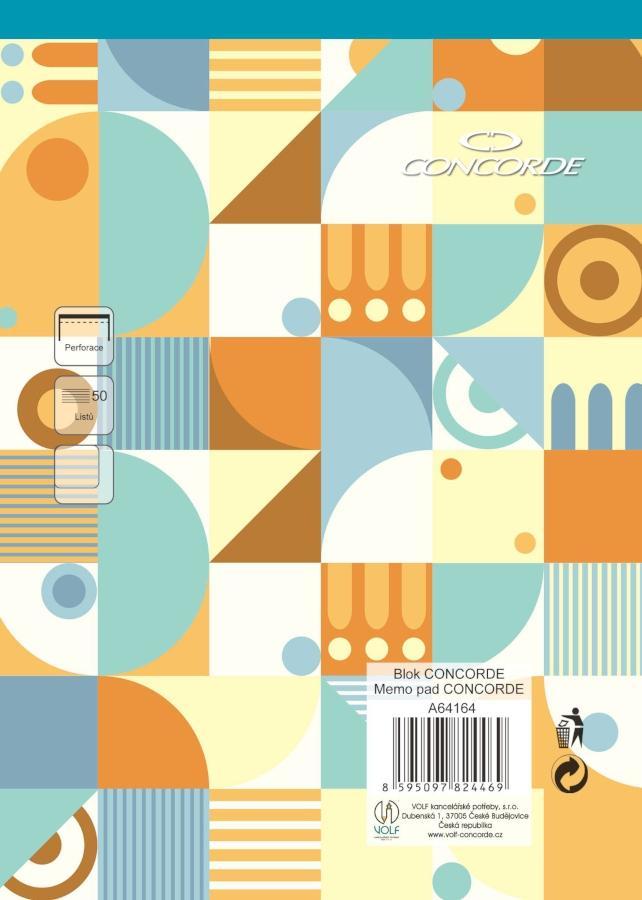 CONCORDE blok poznámkový A5 čistý, 50 listů
