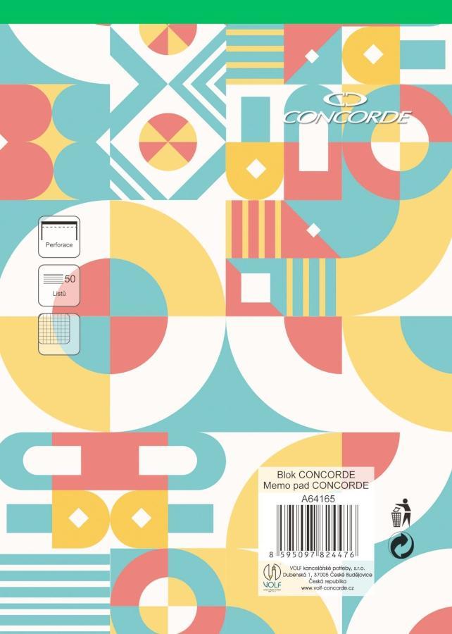 CONCORDE blok poznámkový A5 čtverečkovaný, 50 listů