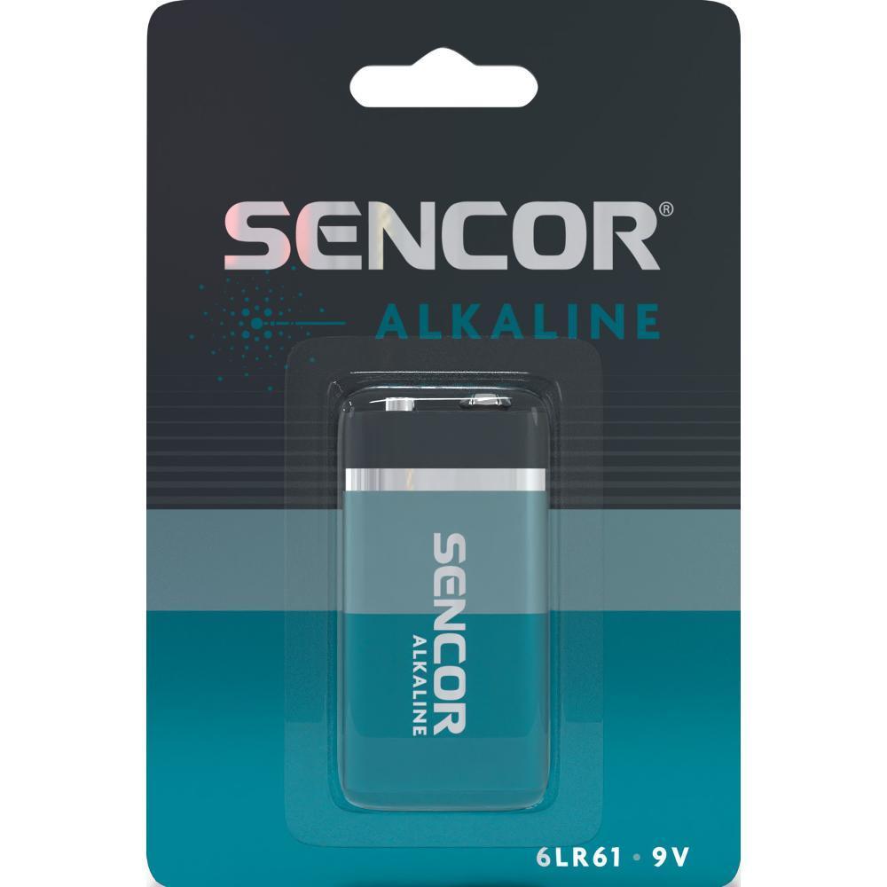 Baterie alkalická 9V SENCOR - devítivoltová, 6LR61 /1ks