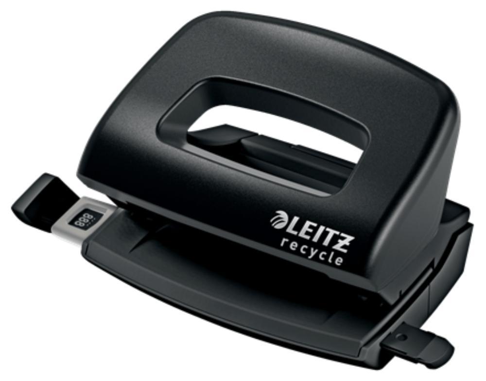 Leitz ekologický děrovač mini NeXXt RECYCLE 10 listů, černý